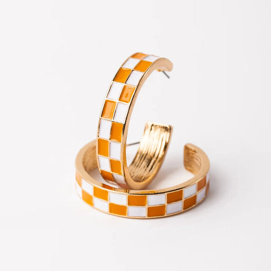 Sunny Earrings | Orange + White