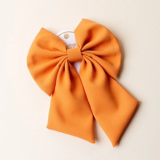 Classic Hair Bow | Orange