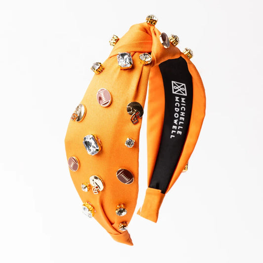 Victory Vibes Headband | Orange + White