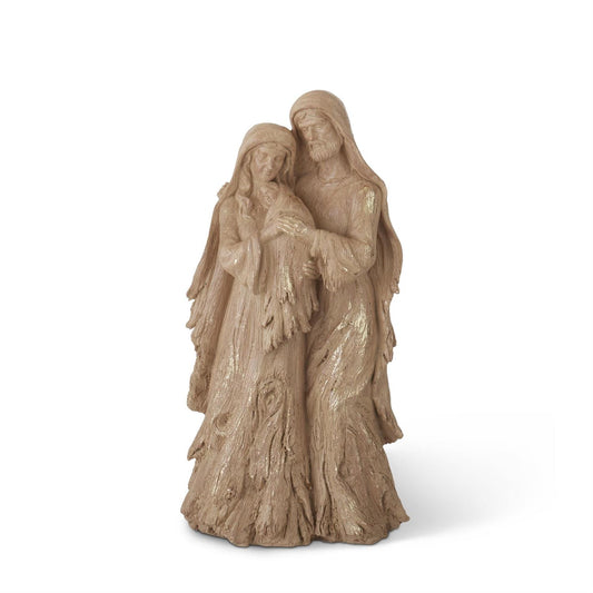 Resin Woodgrain & Goldwash Nativity