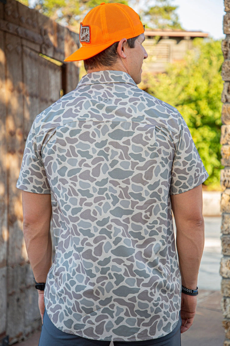 Performance Button Up | Classic Deer Camo