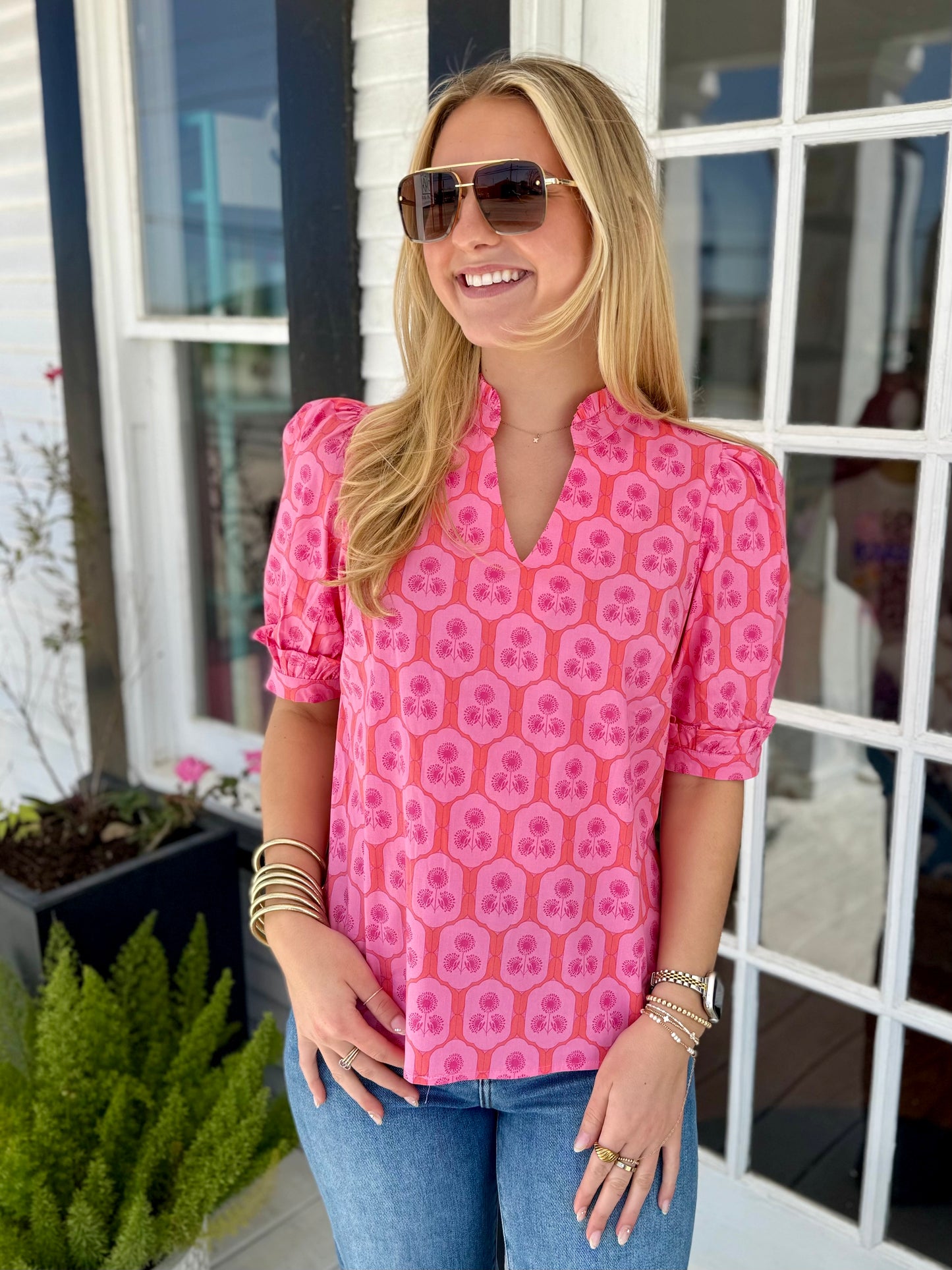 Colette Top | Rosette Charm Pink