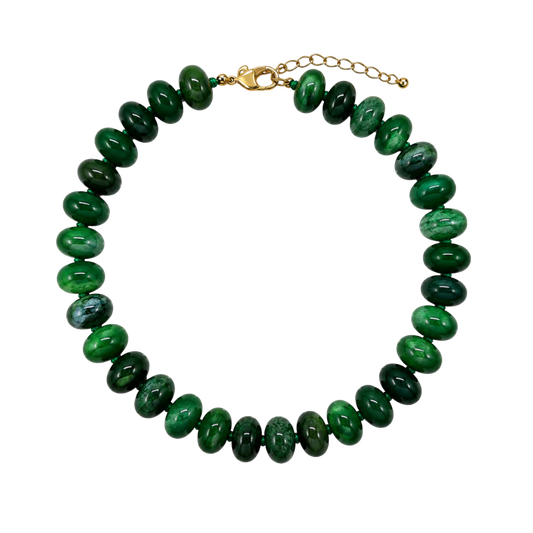 Chunky Green Halo Necklace