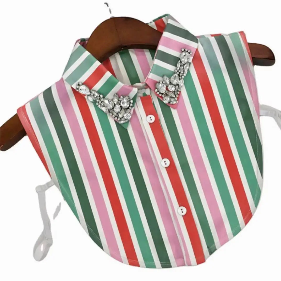 Pink/Green/Red Striped Collar