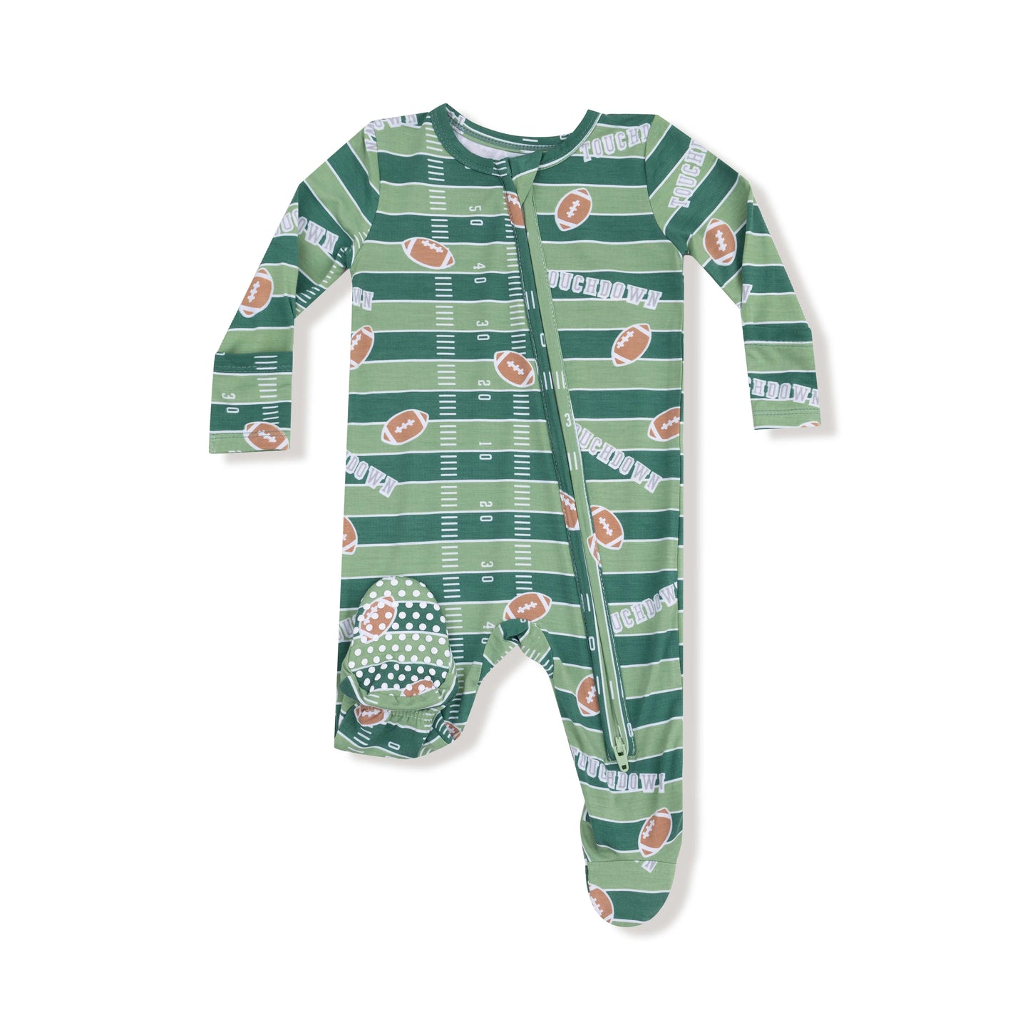 Football Field - Glow in the Dark | 2 Way Zipper Footie Regular price