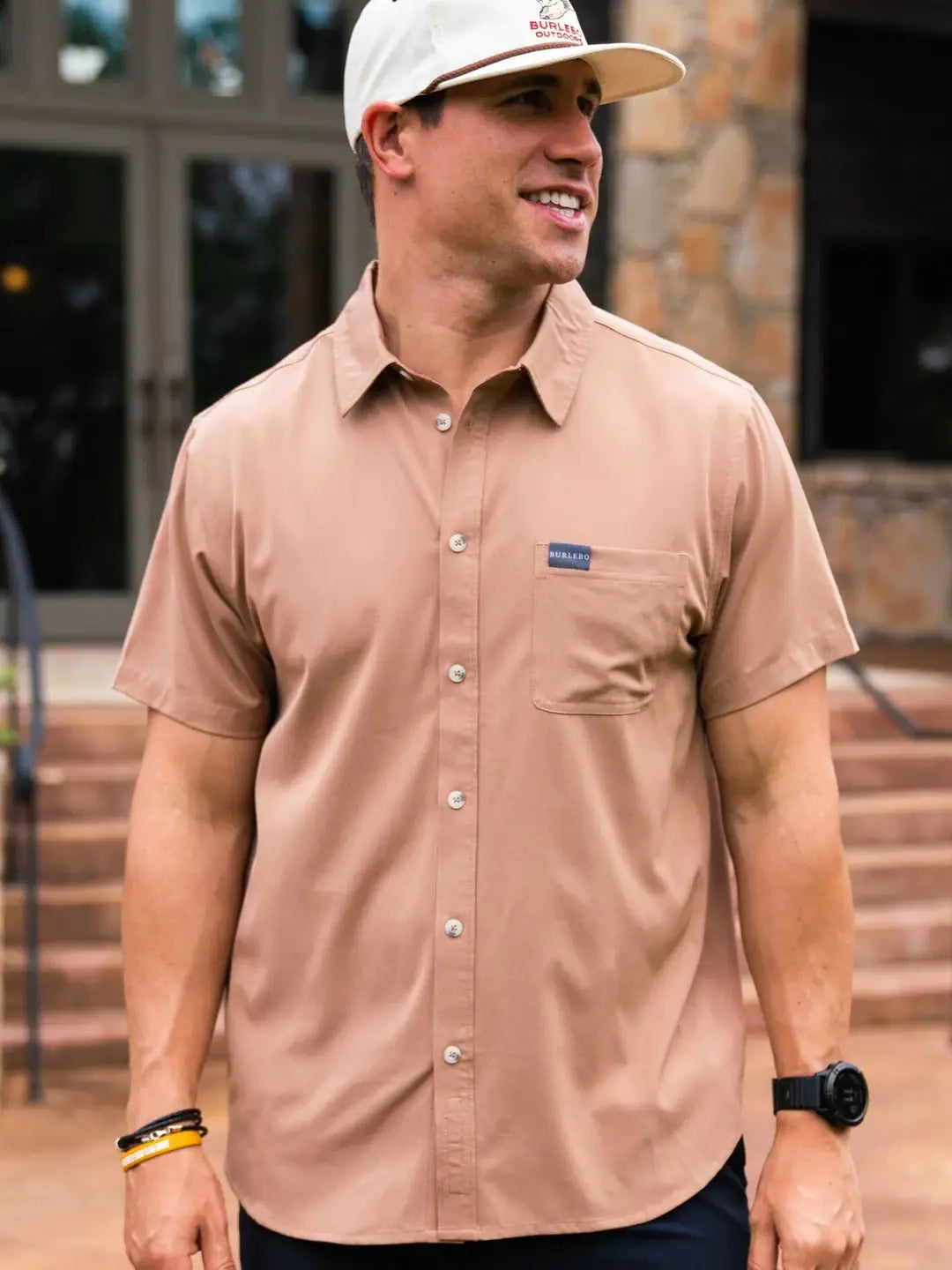 Performance Button Up | Desert Tan