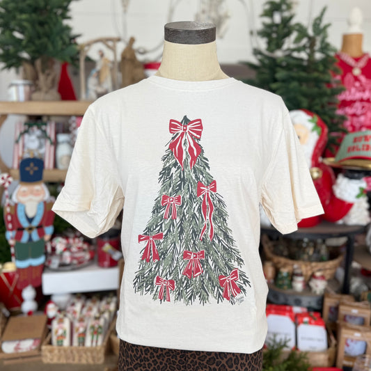 Watercolor Bow Tree Tee