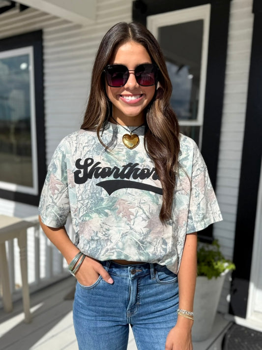 Shorthorns Oversized Camo Tee