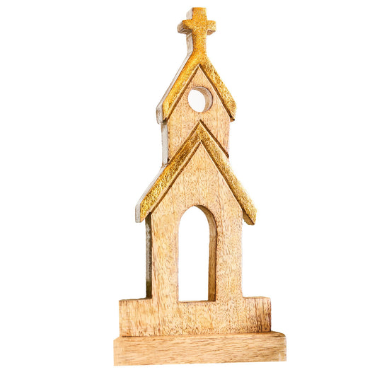 Wood Church Figure