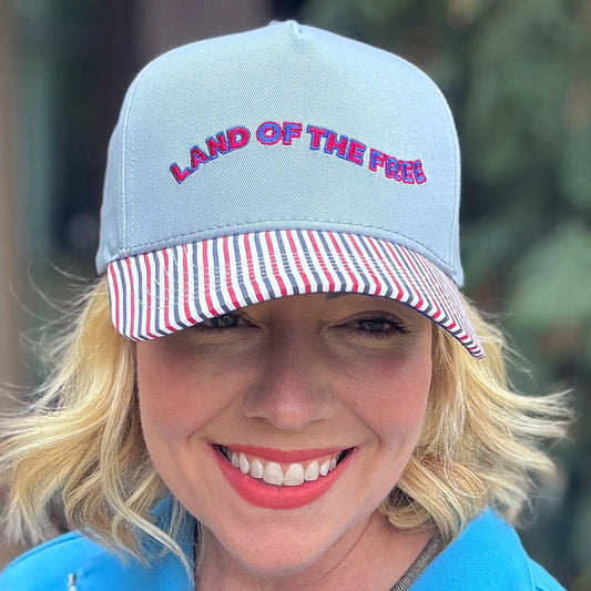 Cap - "Land of the Free" - Blue + Red