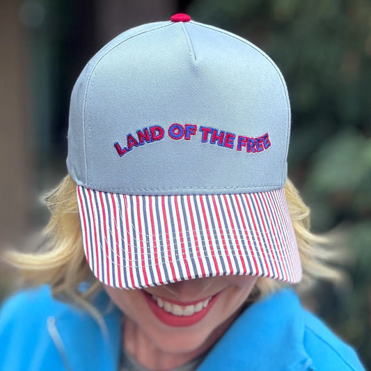 Cap - "Land of the Free" - Blue + Red