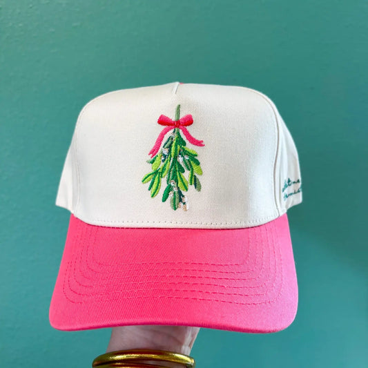 Meet Me Under the Mistletoe Canvas Cap