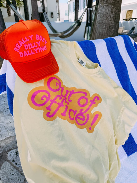 Out of Office Graphic Tee | Butter Yellow