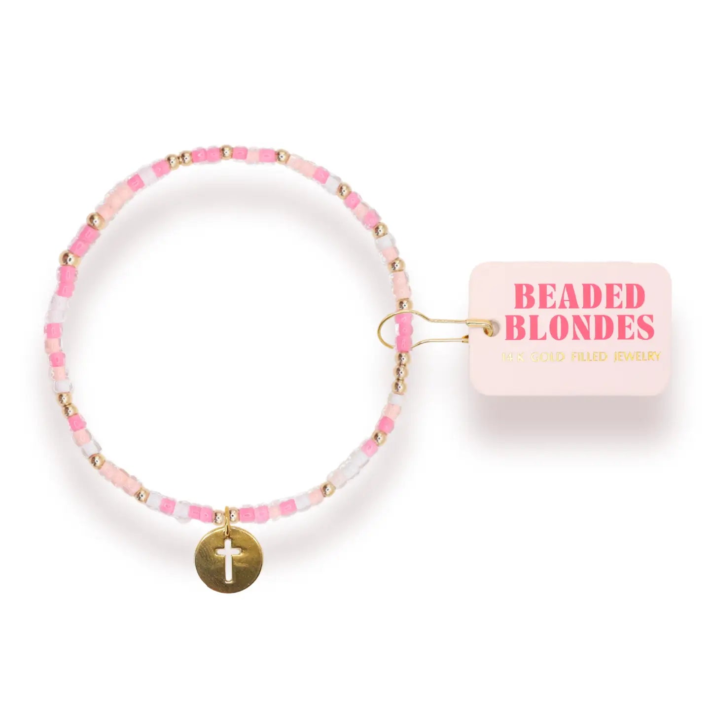 Cross Cutout Charm Sprinkle Bracelet