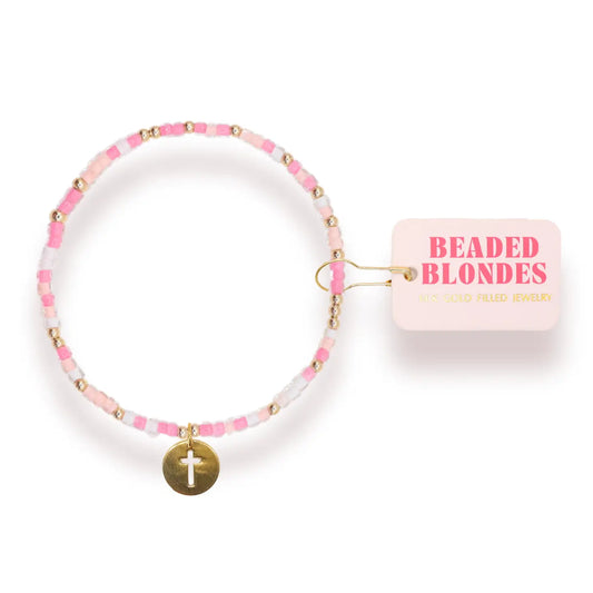 Cross Cutout Charm Sprinkle Bracelet