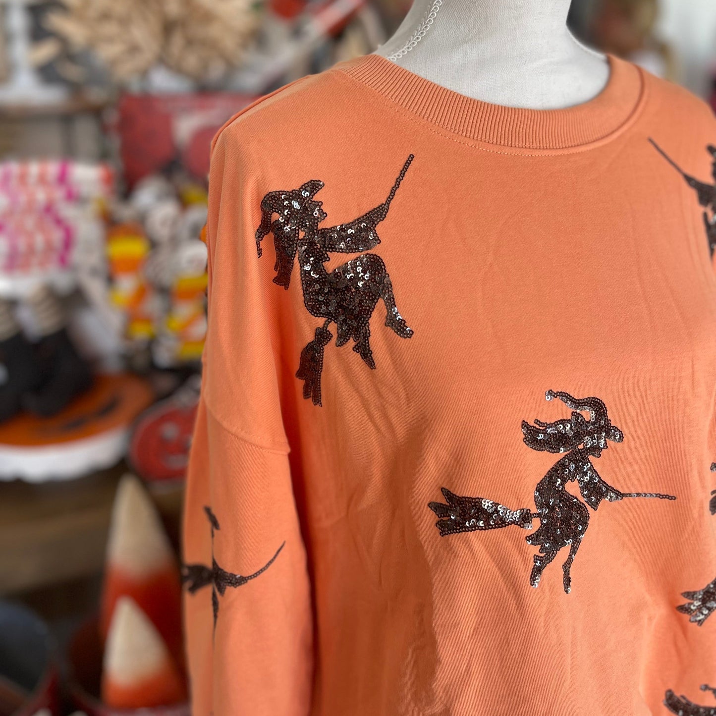 Flying Witches Sequin Sweatshirt