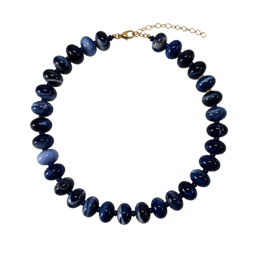 Chunky Navy Halo Necklace