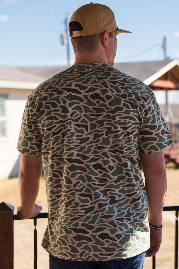 Retro Duck Camo | SS Duck On Water Pocket Tee