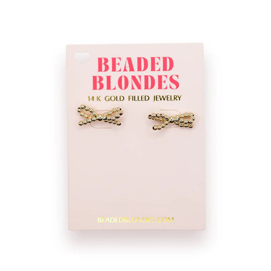 Gold Bow Earrings