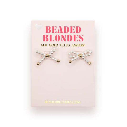 Pearl Bow Earrings