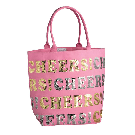 Pink Cheers Sparkle Tote