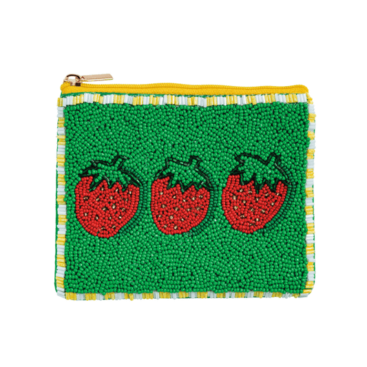 Strawberry Beaded Fruit Pouch