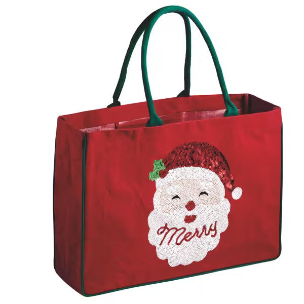 Merry Santa Sparkle Tote