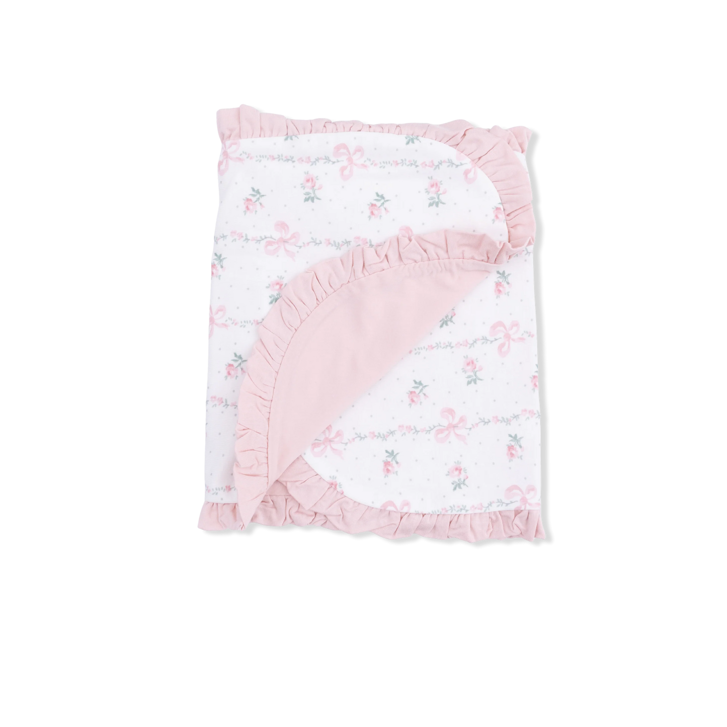 Dainty Buds and Bows | Ruffle Burp Cloth