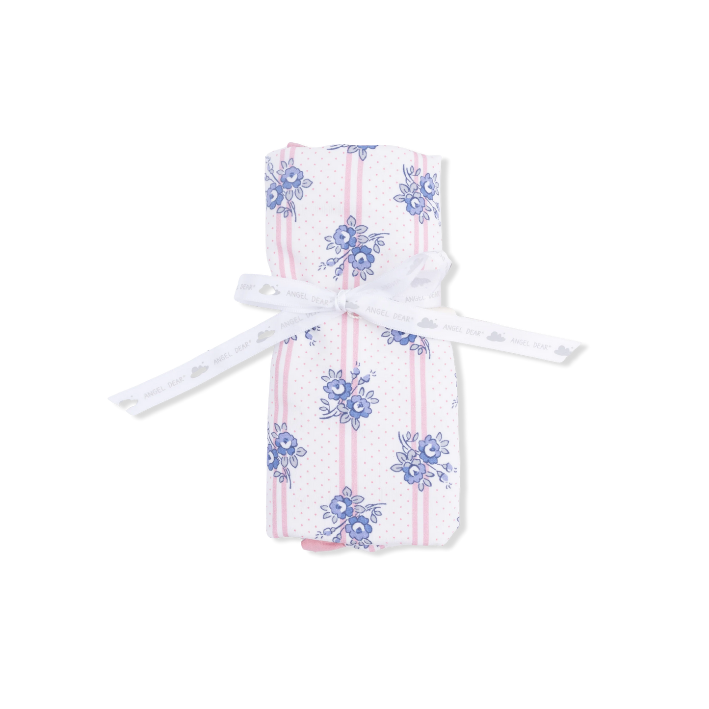 Stripe Dot Roses | Ruffle Burp Cloth