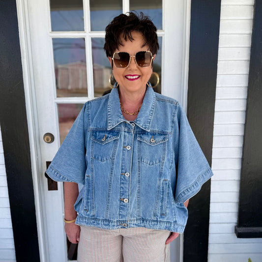 Taylor Denim Poncho