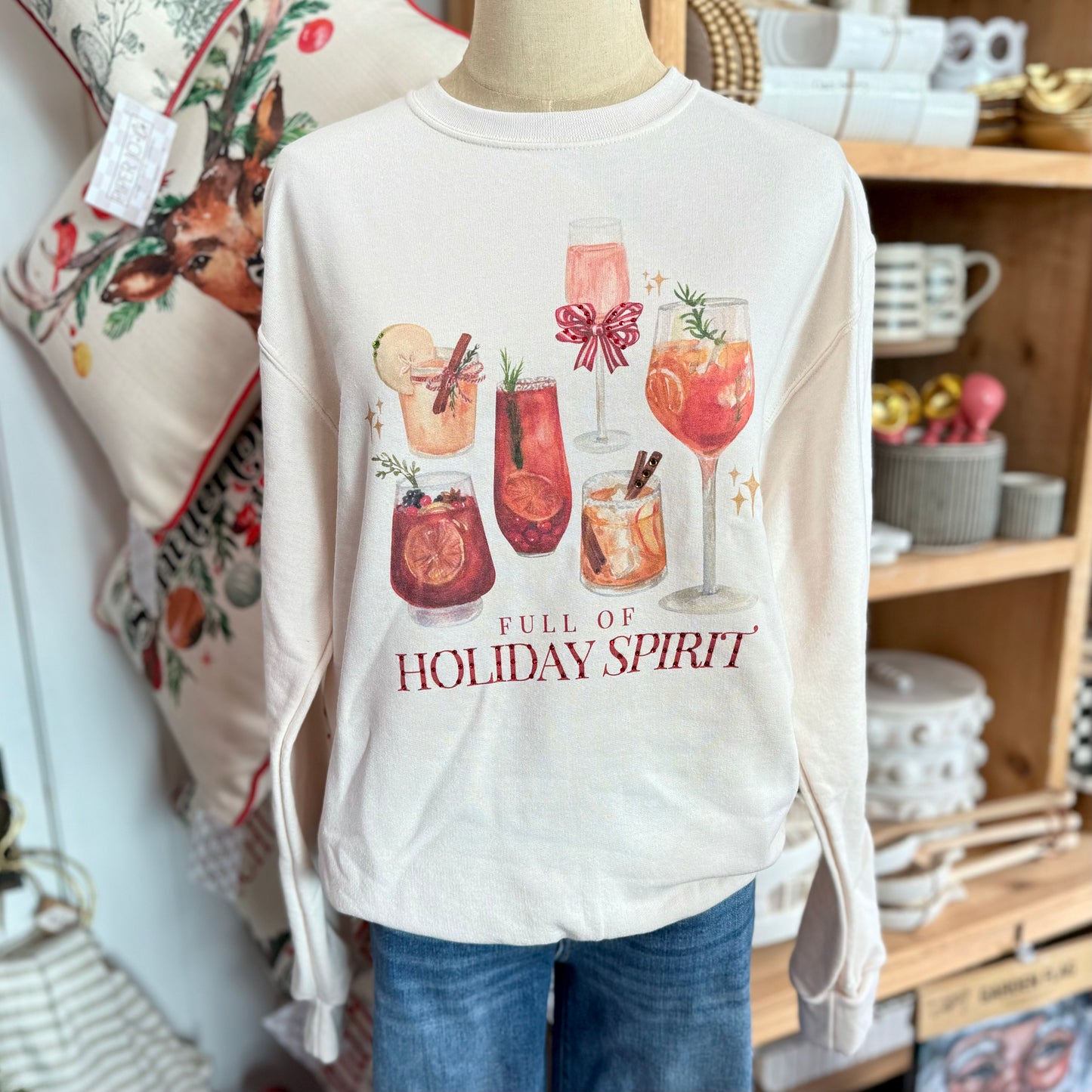 Full of Holiday Spirits Crewneck