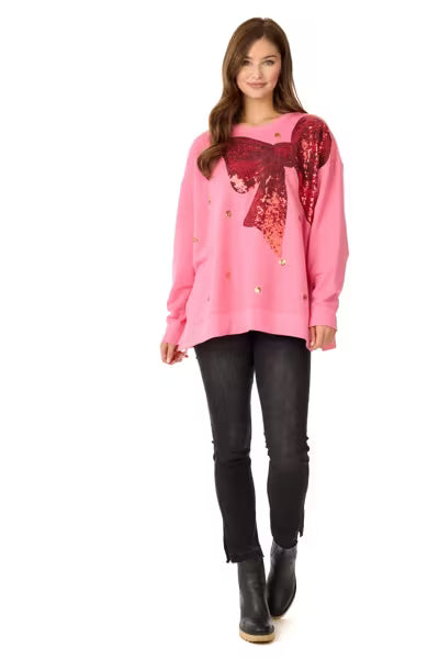 Bow Sparkle One Size Sweatshirt