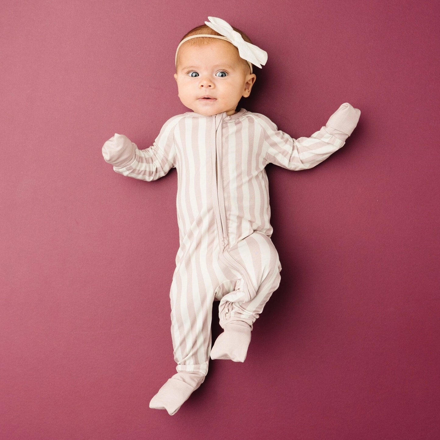 Blush Stripe Bamboo Sleeper