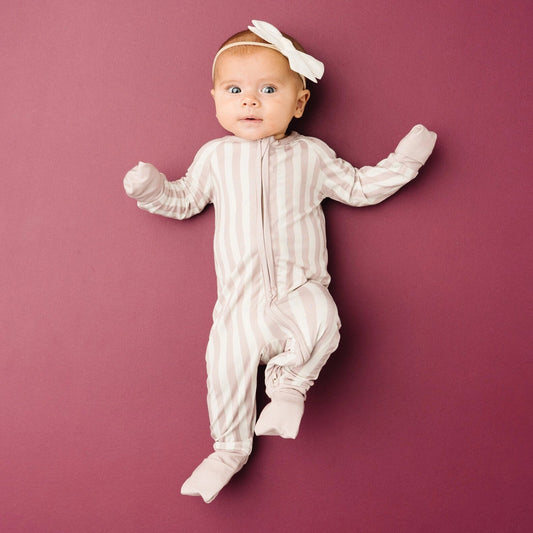 Blush Stripe Bamboo Sleeper