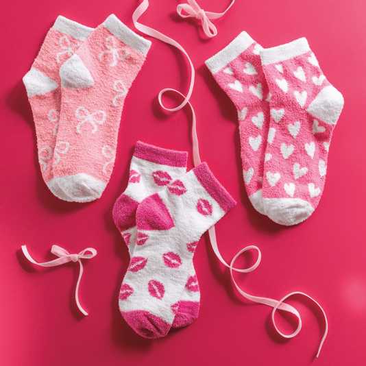 Pink Chenille Sock Set
