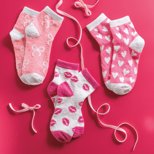 Pink Chenille Sock Set