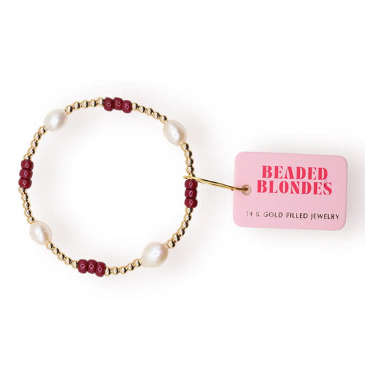 Maroon Pearl Poppi Bracelet | Standard
