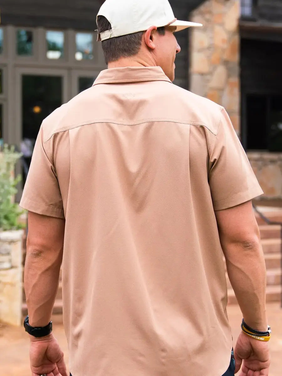 Performance Button Up | Desert Tan