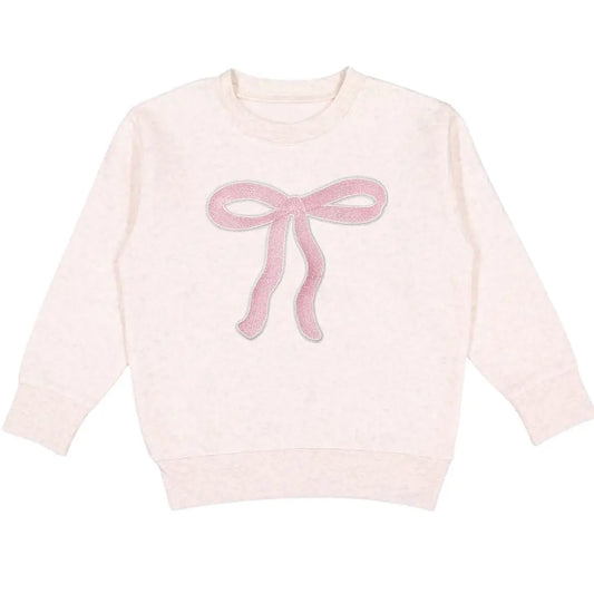 Coquette Bow Patch Sweatshirt - Kids Coquette Bow Sweatshirt