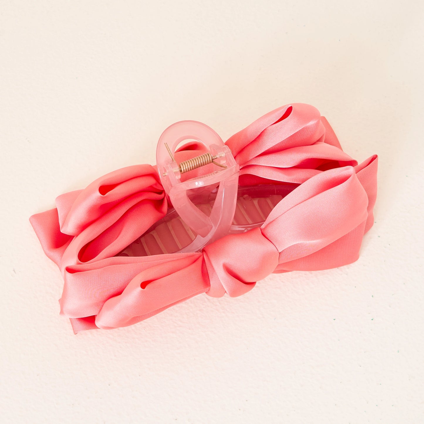 Satin Bow Claw Clip | Rose