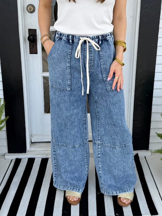 Wendy Wide-leg Denim Pants