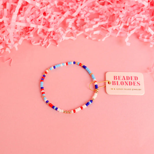 Red, White & Blue Sprinkle Bracelet