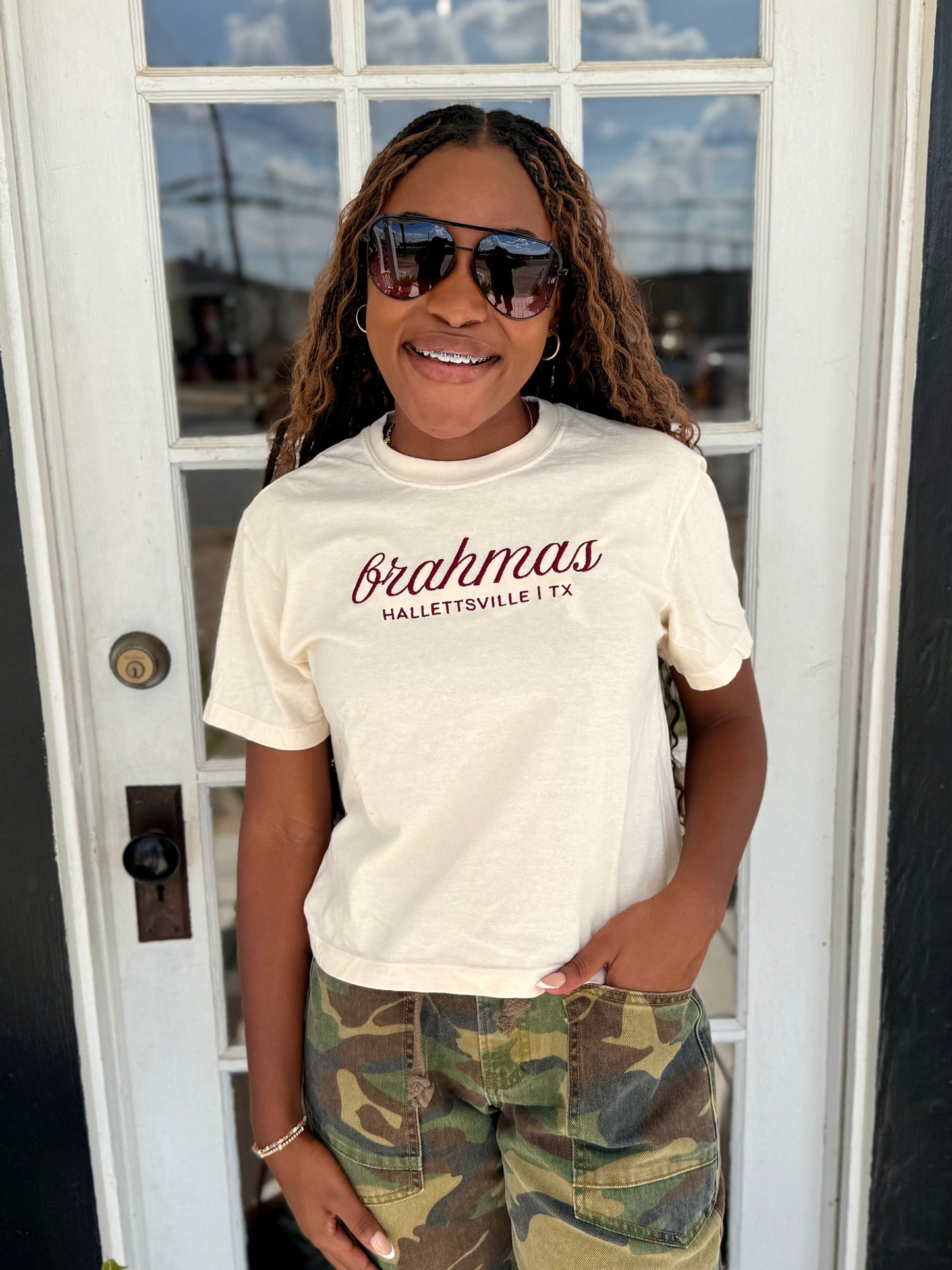 Brahmas Embroidered Tee