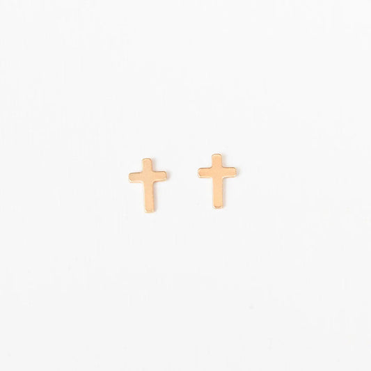 Cross Gold Earrings