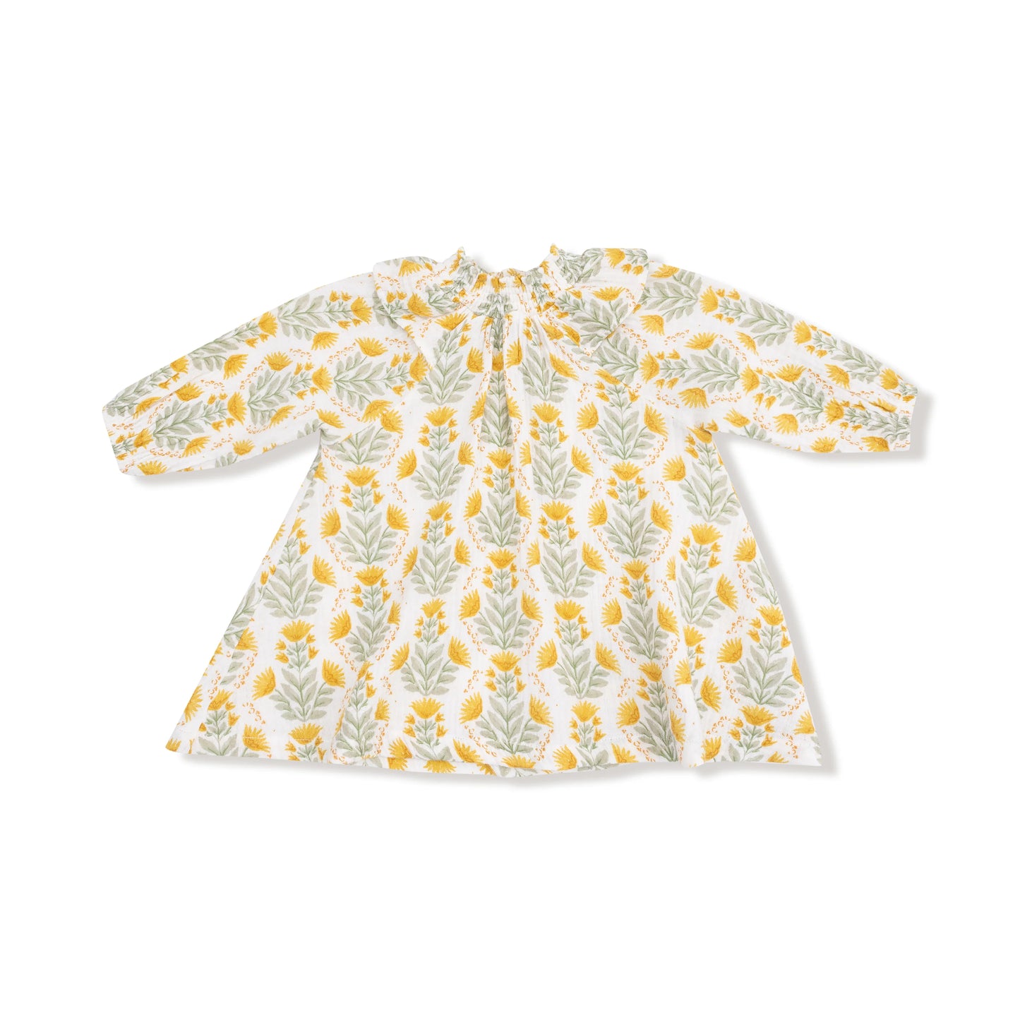 Winter Dandelions  Long Sleeve Ruffle Dress + Bloomer