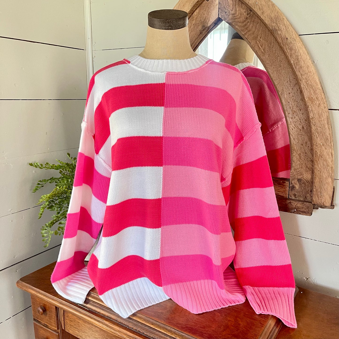 Color Block Stripe Sweater