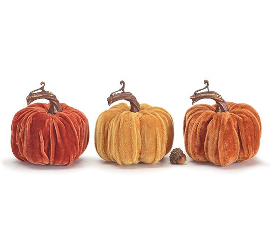 Small Velvet Pumpkins