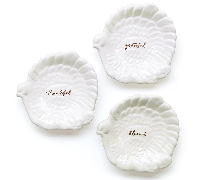 Message Turkey Shape Plates