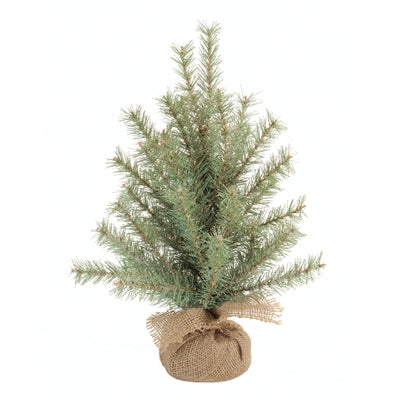 Glitter Pine Tree in Burlap 18”H