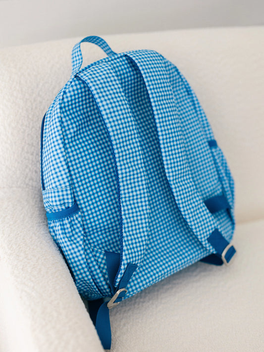 Blue Gingham Backpack